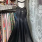 Gorgeous Mermaid Halter Black Satin Beaded Backless Without Sleeves Long Prom Dress, Evening Dress C6557