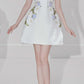 Elegant A line Scoop Neckline Short Satin Homecoming Dress 20th Birthday Outfits C655
