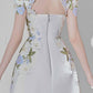 Elegant A line Scoop Neckline Short Satin Homecoming Dress 20th Birthday Outfits C655