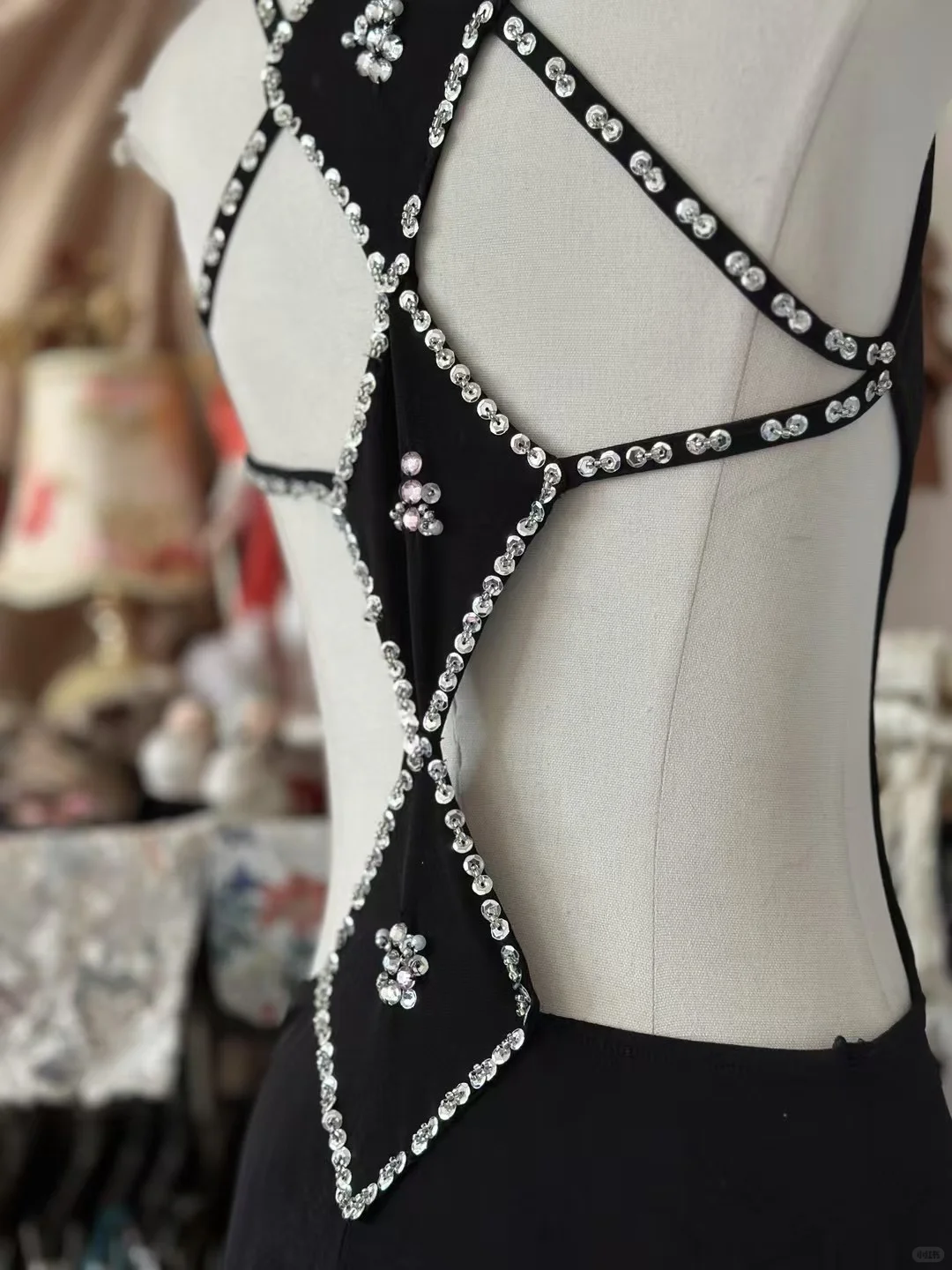 Chic Mermaid V Neck Satin Sequin Embroidery Without Sleeves Long Prom Dress, Evening Dress C6588