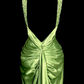 Sexy Green Mermaid V Neck Satin Backless Without Sleeves Long Prom Dress, Evening Dress C6602
