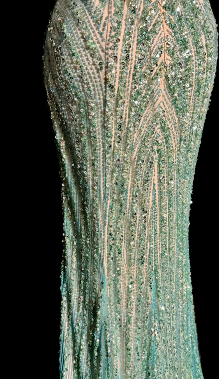 Shiny Mermaid Strapless Sequin Beaded Without Sleeves Long Prom Dress, Evening Dress C6604