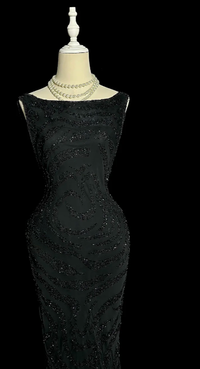 Formal Shiny Mermaid Satin Sequin Beaded Without Sleeves Long Prom Dress, Evening Dress C6605