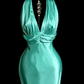 Sexy Halter Mermaid Satin Backless Without Sleeves Long Prom Dress, Evening Dress C6610