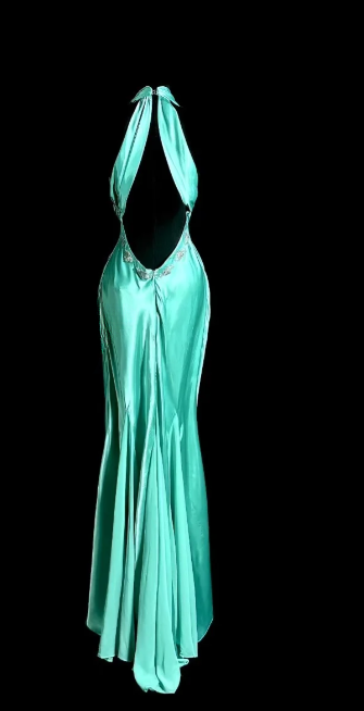 Sexy Halter Mermaid Satin Backless Without Sleeves Long Prom Dress, Evening Dress C6610