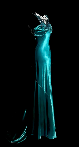 Classy Mermaid V Neck Satin Sequin Without Sleeves Long Prom Dress, Evening Dress C6612