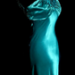 Classy Mermaid V Neck Satin Sequin Without Sleeves Long Prom Dress, Evening Dress C6612