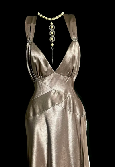 Elegant Mermaid V Neck Satin Without Sleeves Long Prom Dress, Evening Dress C6613