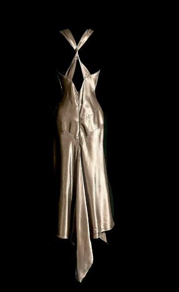 Elegant Mermaid V Neck Satin Without Sleeves Long Prom Dress, Evening Dress C6613