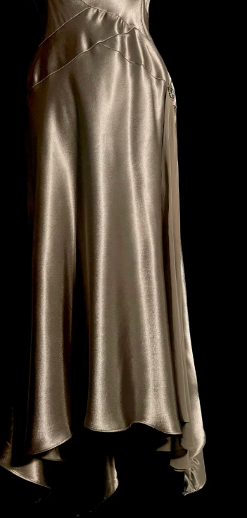 Elegant Mermaid V Neck Satin Without Sleeves Long Prom Dress, Evening Dress C6613