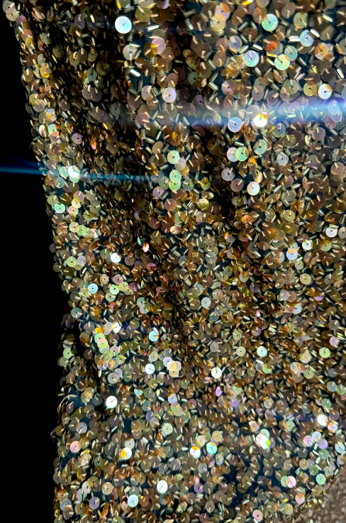 Shiny Mermaid Gold Halter Sequin Without Sleeves Long Prom Dress, Evening Dress C6615