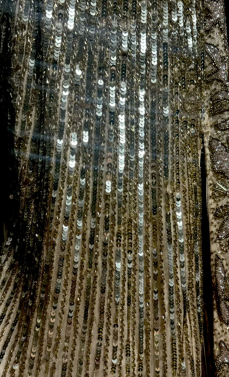 Sparkly Gold Mermaid V Neck Sequin Without Sleeves Long Prom Dress, Evening Dress C6617