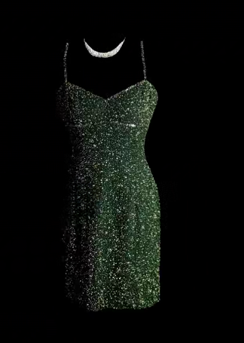 Sparkly Mermaid Spaghetti Straps Sequin Short Homecoming Dress 19th Birthday Outfits C6634