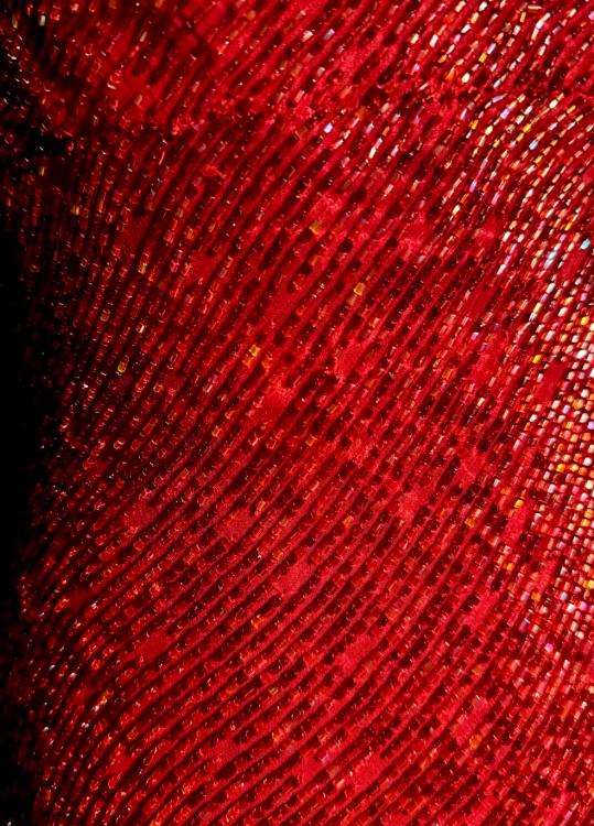 Charming Red Mermaid Spaghetti Straps Satin Beaded Backless Without Sleeves Long Prom Dress, Evening Dress C6637