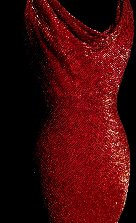 Charming Red Mermaid Spaghetti Straps Satin Beaded Backless Without Sleeves Long Prom Dress, Evening Dress C6637