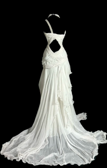 Unique Mermaid Chiffon Without Sleeves Long Prom Dress, Evening Dress C6644