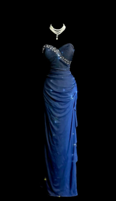 Gradient Mermaid Sweetheart Chiffon Sequin Without Sleeves Long Prom Dress, Evening Dress C6646