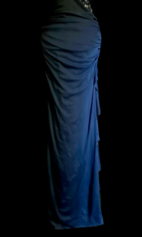 Gradient Mermaid Sweetheart Chiffon Sequin Without Sleeves Long Prom Dress, Evening Dress C6646