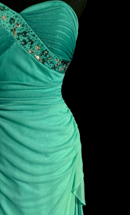 Chic Gradient Mermaid Sweetheart Chiffon Sequin Without Sleeves Long Prom Dress, Evening Dress C6647