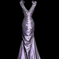 Classy Mermaid V Neck Satin Without Sleeves Long Prom Dress, Evening Dress C6654