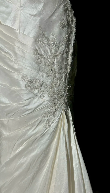 Elegant Mermaid Strapless Satin Beaded Without Sleeves Long Prom Dress, Evening Dress C6655