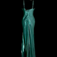 Simple Chic Mermaid Spaghetti Straps Satin Without Sleeves Long Prom Dress, Evening Dress C6657