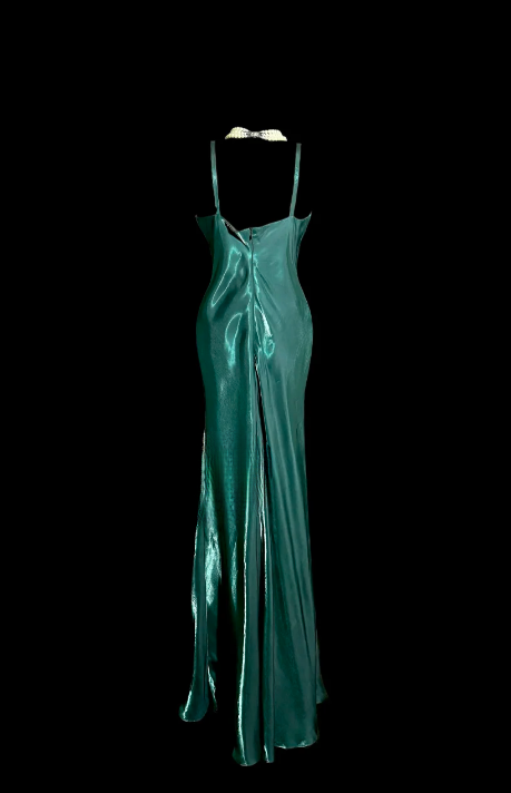 Simple Chic Mermaid Spaghetti Straps Satin Without Sleeves Long Prom Dress, Evening Dress C6657