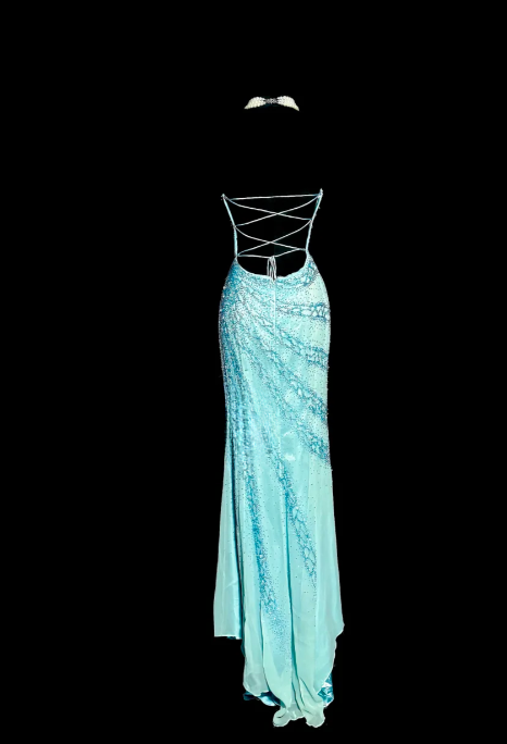 Gorgeous Mermaid Strapless Chiffon Beaded Without Sleeves Long Prom Dress, Evening Dress C6658