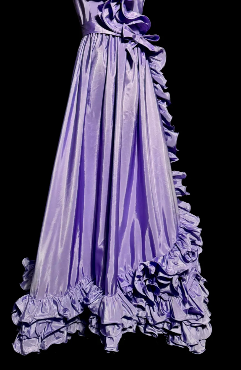 Pretty Mermaid One Shoulder Satin Ruffle Without Sleeves Long Prom Dress, Evening Dress C6659