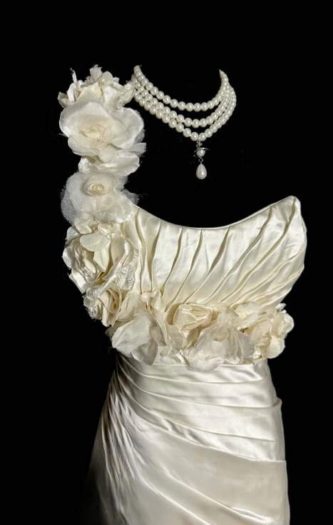 Elegant A Line One Shoulder Satin Applique Without Sleeves Long Prom Dress, Evening Dress C6660