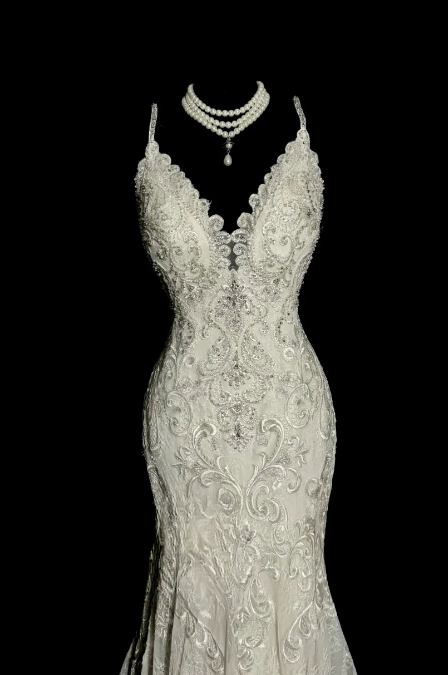 Sexy Mermaid Spaghetti Straps Lace Without Sleeves Long Prom Dress, Evening Dress C6661