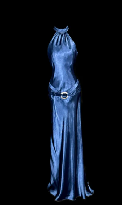 Elegant Mermaid Halter Satin Backless Without Sleeves Long Prom Dress, Evening Dress C6663