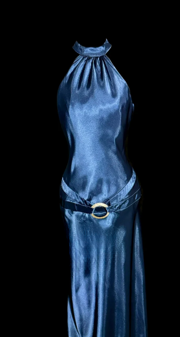 Elegant Mermaid Halter Satin Backless Without Sleeves Long Prom Dress, Evening Dress C6663