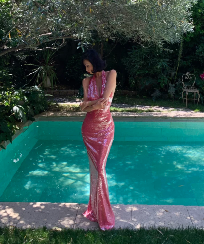 Glitter Mermaid Halter Sequin Backless Without Sleeves Long Prom Dress, Evening Dress C6670