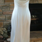 White Mermaid Spaghetti Straps Satin Beaded Without Sleeves Long Prom Dress, Evening Dress C6700