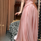 Pretty A Line Strapless Chiffon Without Sleeves Long Prom Dress, Evening Dress C6702