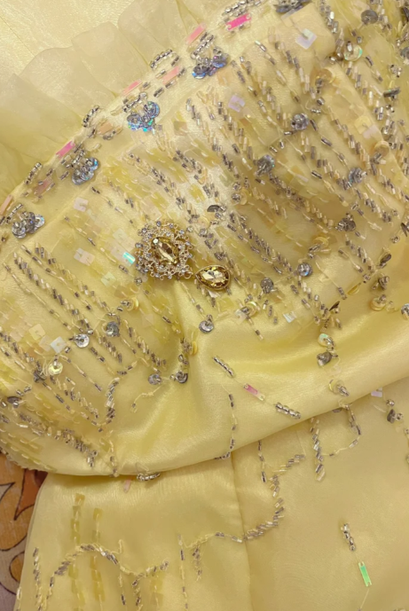 Obsessed Mermaid Strapless Satin Sequin Beaded Without Sleeves Long Prom Dress, Evening Dress C6703