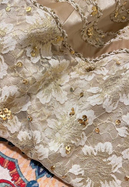 Pretty Gold Mermaid Spaghetti Straps Satin Lace Sequin Without Sleeves Long Prom Dress, Evening Dress C6710