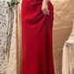 Sexy Red Mermaid Spaghetti Straps Chiffon Sequin Beaded Without Sleeves Long Prom Dress, Evening Dress C6712