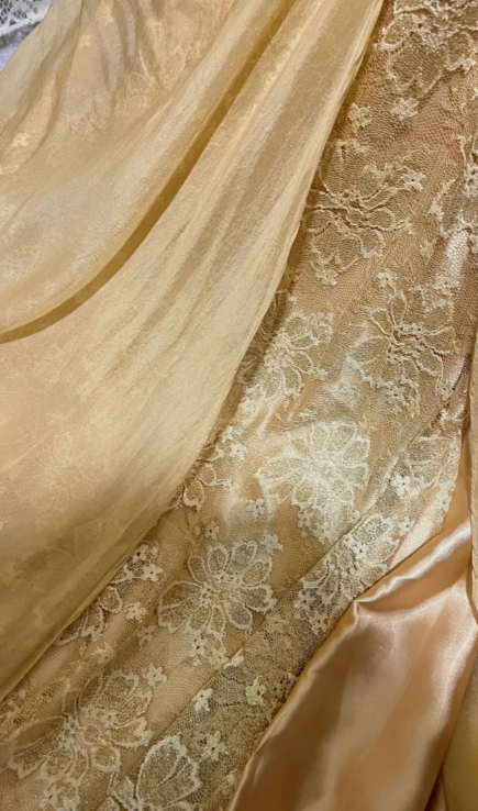 Gorgeous Mermaid Spaghetti Straps Chiffon Lace Beaded Without Sleeves Long Prom Dress, Evening Dress C6714