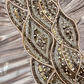 Robe de bal longue grise en satin à sequins et col en V, coupe trapèze, référence C6736