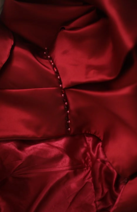 Pretty Burgundy A Line Spaghetti Straps Satin Short Homecoming Dress 19th Birthday Outfits C6739