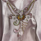 Robe de bal longue sirène charmante en satin et mousseline ornée de perles, robe de soirée C6742