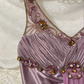 Robe de bal longue sirène charmante en satin et mousseline ornée de perles, robe de soirée C6742