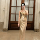 Shiny Mermaid Spaghetti Straps Sequin Long Prom Dress, Evening Dress C6779