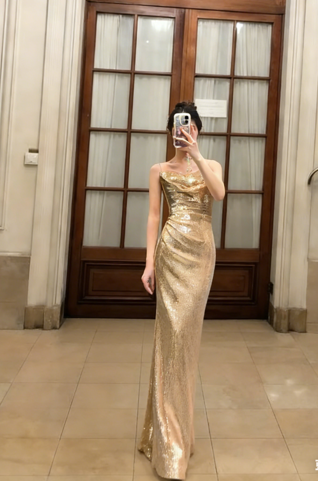 Shiny Mermaid Spaghetti Straps Sequin Long Prom Dress, Evening Dress C6779