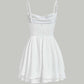 Simple A Line Spaghetti Straps Chiffon Homecoming Dress Birthday Outfits C686