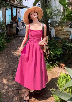 Pretty A Line Spaghetti Straps Satin Long Prom Dress, Evening Dress C6964
