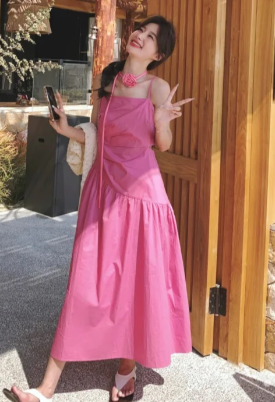 Pretty A Line Spaghetti Straps Satin Long Prom Dress, Evening Dress C6997