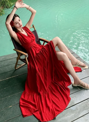 Pretty A Line V Neck Satin Long Prom Dress, Evening Dress C7000